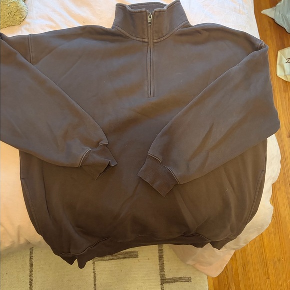 TNA Other - Aritzia -Zip Pullover Sweater in Dark Brown